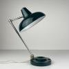 Green Industrial metal desk lamp Italy, 1960s