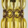 Venetian Yellow Murano Glass Caged Pendant Lamp, Italy 1940s