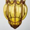 Venetian Yellow Murano Glass Caged Pendant Lamp, Italy 1940s