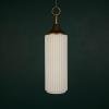 Vintage white pendant lamp, Italy, 1950s