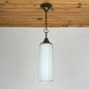 Vintage white pendant lamp, Italy, 1950s