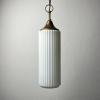 Vintage white pendant lamp, Italy, 1950s