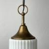 Vintage white pendant lamp, Italy, 1950s