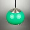 Mid-century green plastic pendant lamp by Stilux Milano, Italy, 1972