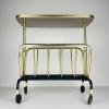 Mid-century brass trolley or magazine rack by MB, Italy, 1960s