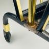 Mid-century brass trolley or magazine rack by MB, Italy, 1960s