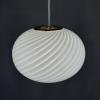 Retro swirl glass pendant lamp Italy 70s