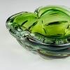 Original green murano glass ashtray, Italy, 1970s