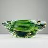 Original green murano glass ashtray, Italy, 1970s