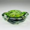 Original green murano glass ashtray, Italy, 1970s