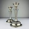 Original Silver Plate Candleholders by IANTHE, England, 1950s