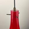 Red Murano glass pendant lamp, Italy, 1960s