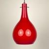 Red Murano glass pendant lamp, Italy, 1960s