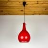 Red Murano glass pendant lamp, Italy, 1960s