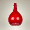 Red Murano glass pendant lamp, Italy, 1960s