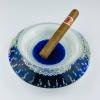 Original blue murano glass ashtray, Italy, 1980s