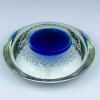 Original blue murano glass ashtray, Italy, 1980s