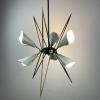 Mid-century metal chandelier by Stilnovo, Italy 1970s