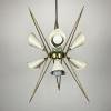 Mid-century metal chandelier by Stilnovo, Italy 1970s