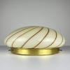 Classic beige swirl murano glass ceiling or wall lamp, Italy, 1970s