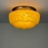 Art Deco yellow glass ceiling lamp, Italy 1950s