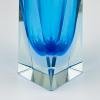 Sommerso blue murano glass vase style Flavio Poli, Italy 1970s