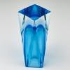 Sommerso blue murano glass vase style Flavio Poli, Italy 1970s