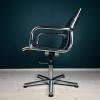 Mid-century swivel black desk chair, Italy, 1970s