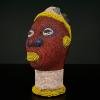 Original African Figure Statue Beaded Head, African Art