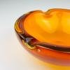 Original orange murano glass ashtray, Italy, 1970s