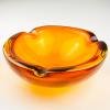 Original orange murano glass ashtray, Italy, 1970s