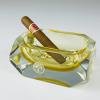 Original yellow murano glass ashtray by Bucella Cristalli Murano, Italy, 1970s