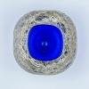 Original blue murano glass ashtray, Italy, 1980s