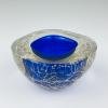 Original blue murano glass ashtray, Italy, 1980s