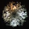 Original cascade Murano glass Crystal Prism Chandelier from Venini, Italy 1970s