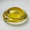 Original yellow murano glass ashtray, Italy, 1980s