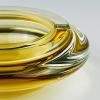 Original yellow murano glass ashtray, Italy, 1980s