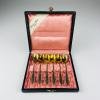 Antique set of 6 silver teaspoons Theodor Meyer Bern, Berndorf, 1920s