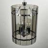 Mid-century smoked art glass pendant lamp by Veca, Italy 1970s