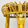 Vintage Rattan Stool, Italy, 1960s