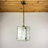 Vintage brass pendant lamp, Italy, 1970s