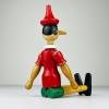 Vintage wooden toy Pinocchio, Italy, 1960s