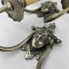 Antique silver plated wall lamp, France, 1930s, Set of 2