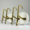 Vintage brass hangers with photo, Italy, 1950s, Set of 2