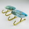Vintage brass hangers with photo, Italy, 1950s, Set of 2