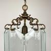 Vintage bronze pendant lamp, in style of Pietro Chiesa For Fontana Arte, Italy, 1950s
