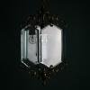 Vintage bronze pendant lamp, in style of Pietro Chiesa For Fontana Arte, Italy, 1950s