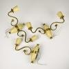 Vintage brass wall lamps, Italy 1950s, Set of 3