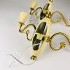 Vintage brass wall lamps, Italy 1950s, Set of 3