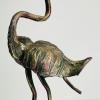 Vintage metal Brutalist sculpture Bird by Salvino Marsura, Italy 1950s